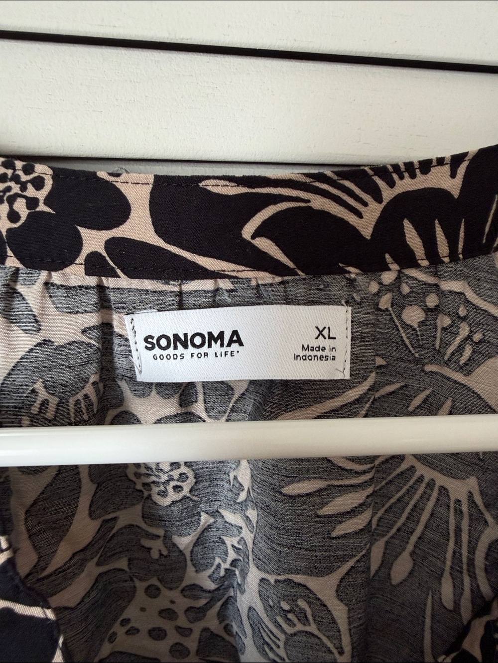 Sonoma Black and Beige Floral Midi Dress - Picture 2 of 3